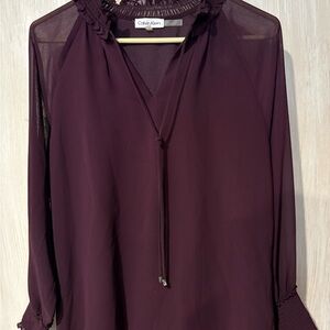 Calvin Klein Women's Deep Purple Blouse